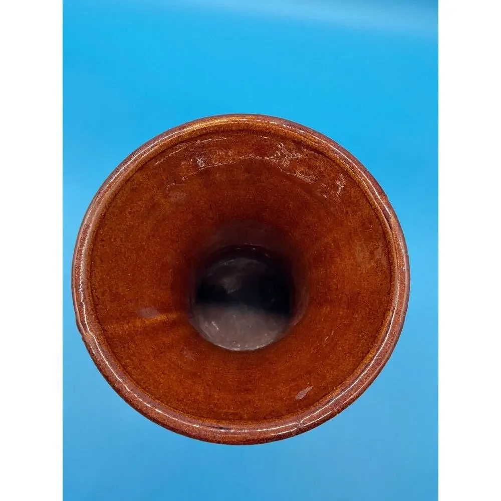 RARE Antique American Art Deco Hourglass Stoneware USA‎ Pottery Vase Retro MC